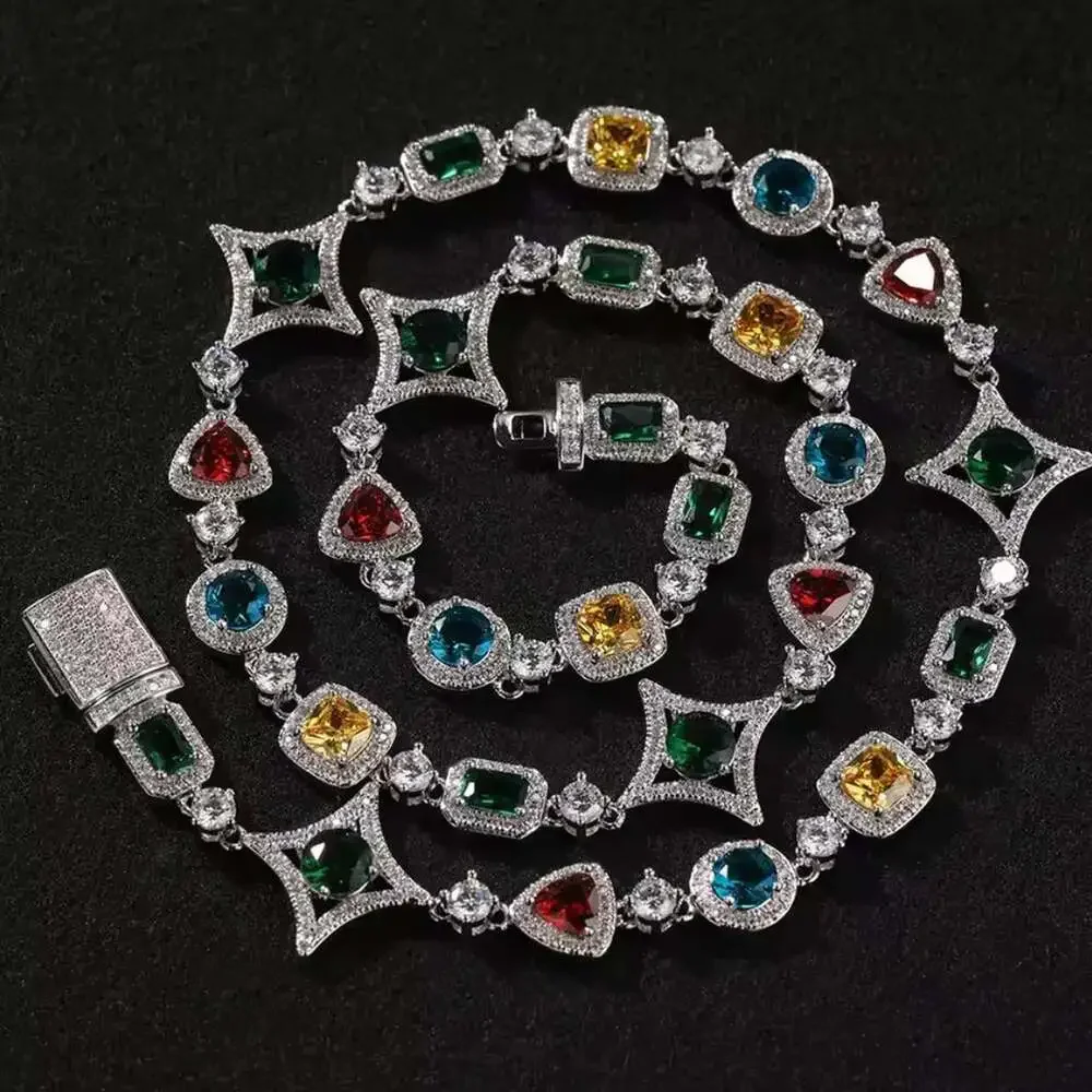 Multi Coloured Gemstone Necklace 18 Inch Aa 09